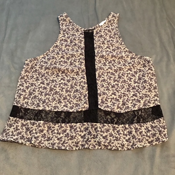 Lush Tops - Lush Sheer Floral Tank EUC Size S